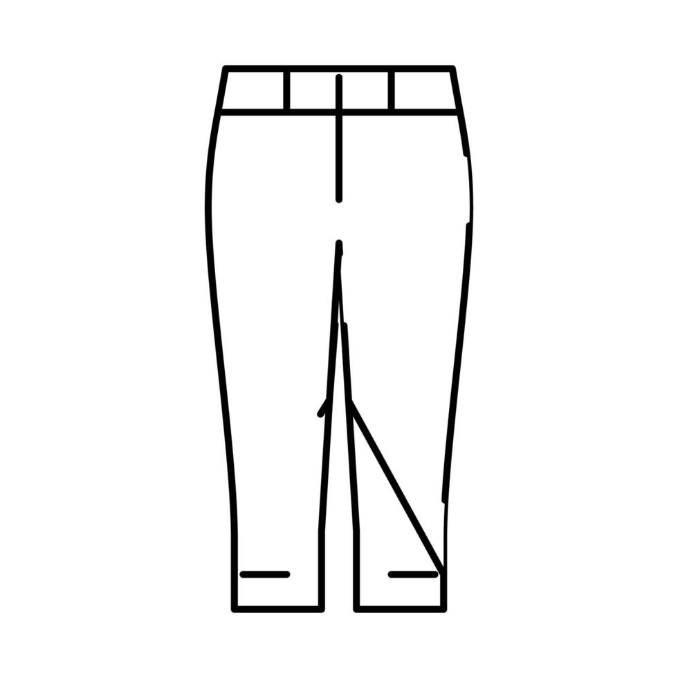 calça capri ícone da linha de roupas ilustração vetorial vetor