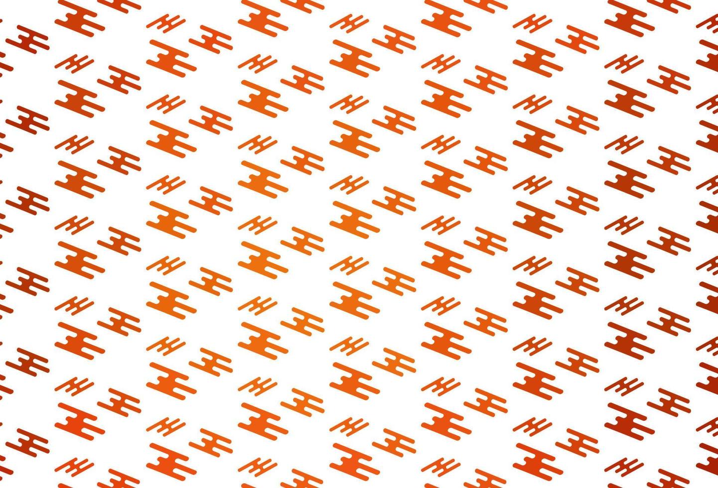 textura vector laranja claro com linhas coloridas.