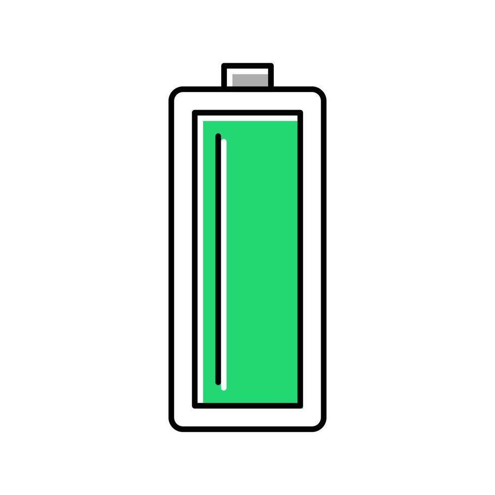 ilustração em vetor ícone de cor de energia de bateria cheia