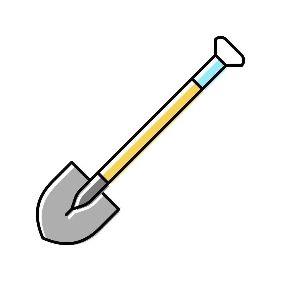 ilustração em vetor ícone de cor de ferramenta de pá