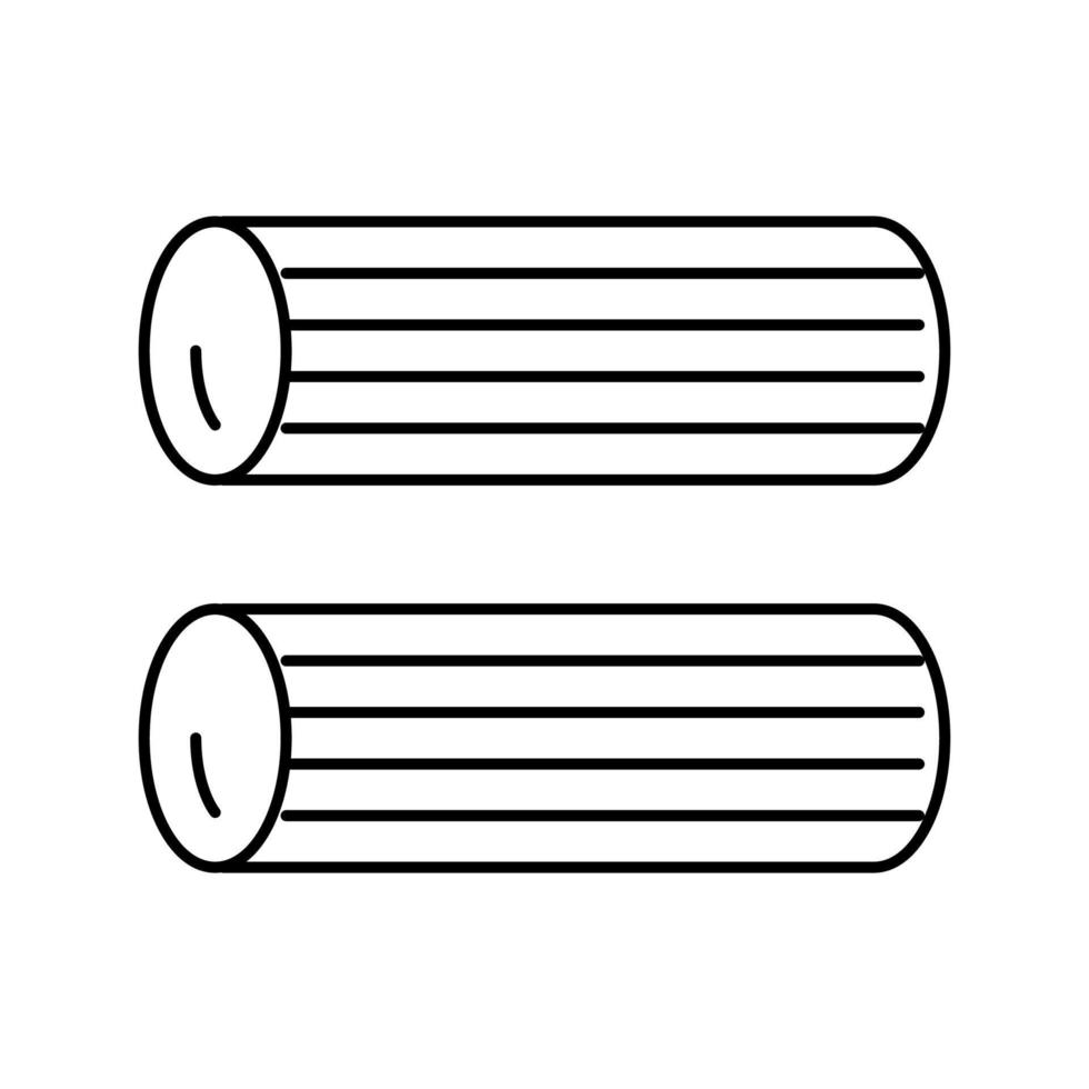 ilustração em vetor ícone de linha de macarrão rigatoni