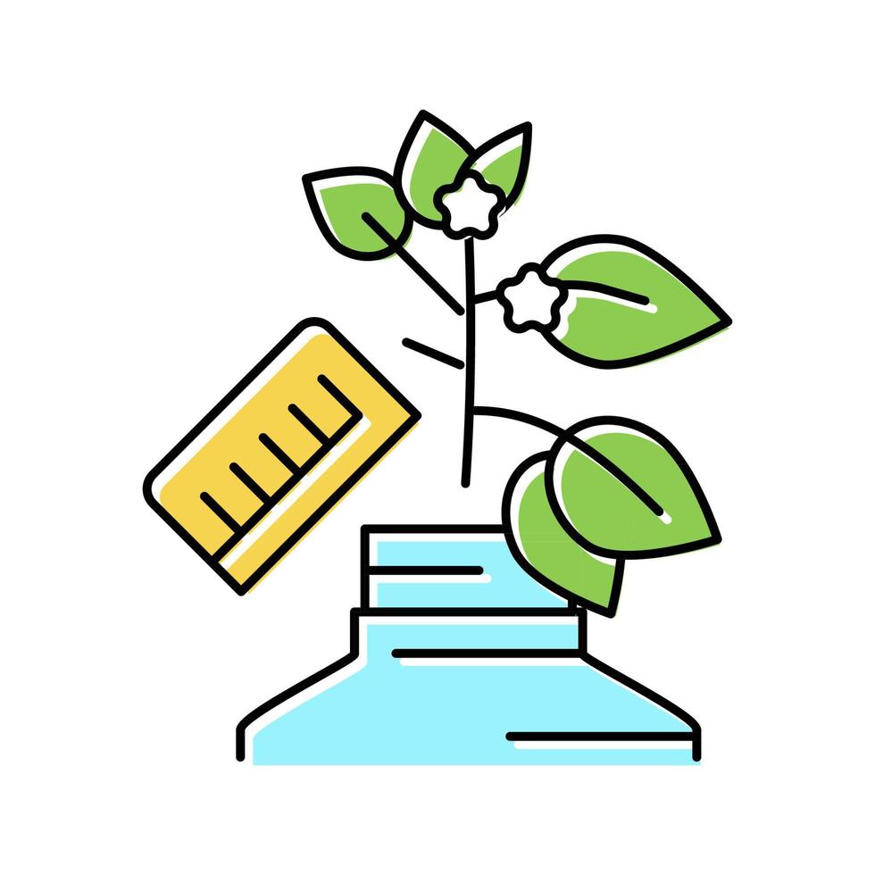 ilustração em vetor de ícone de cor de planta de homeopatia em crescimento