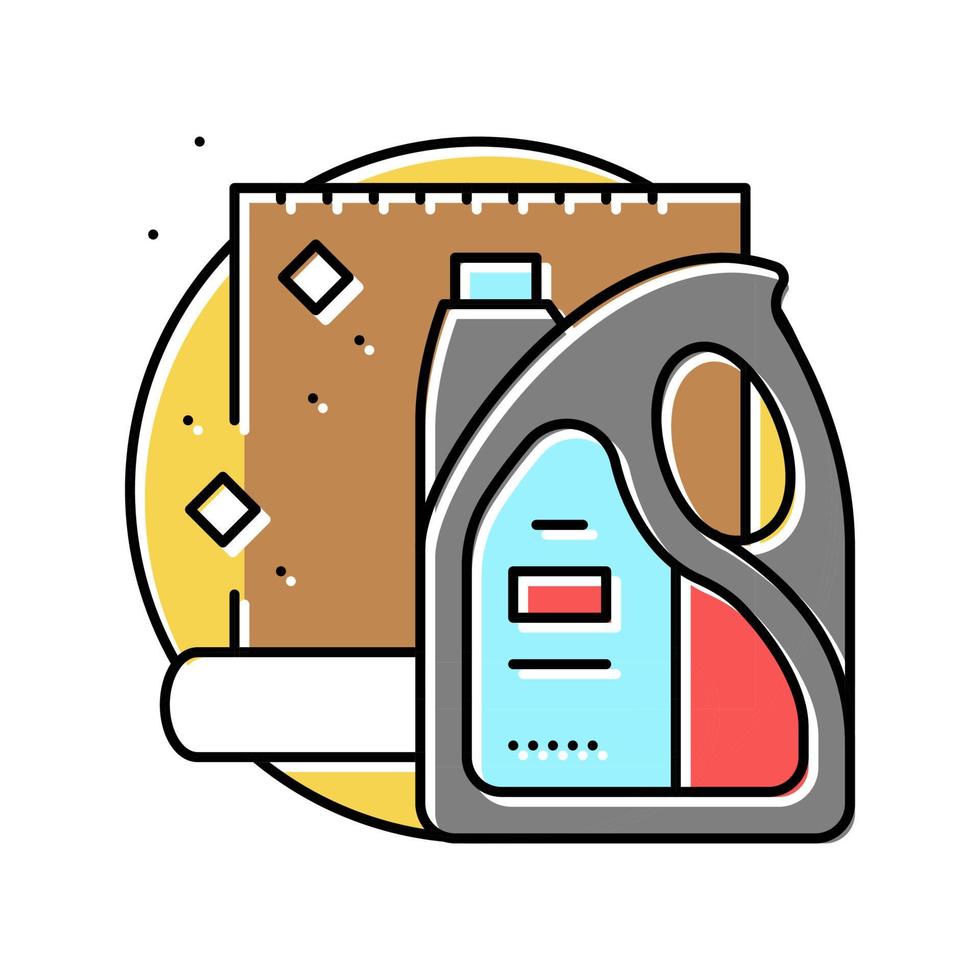 ilustração vetorial de ícone de cor de detergente de limpeza de carpete vetor
