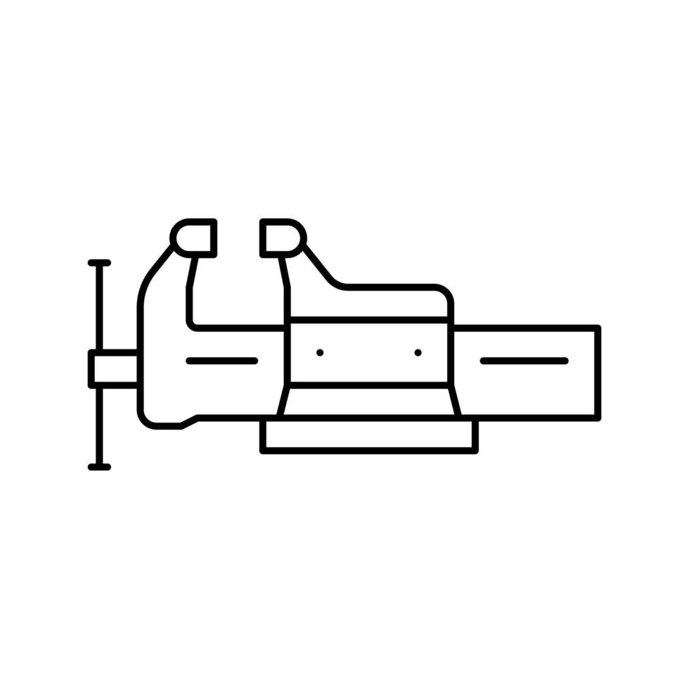 ilustração em vetor ícone de linha de torno de banco