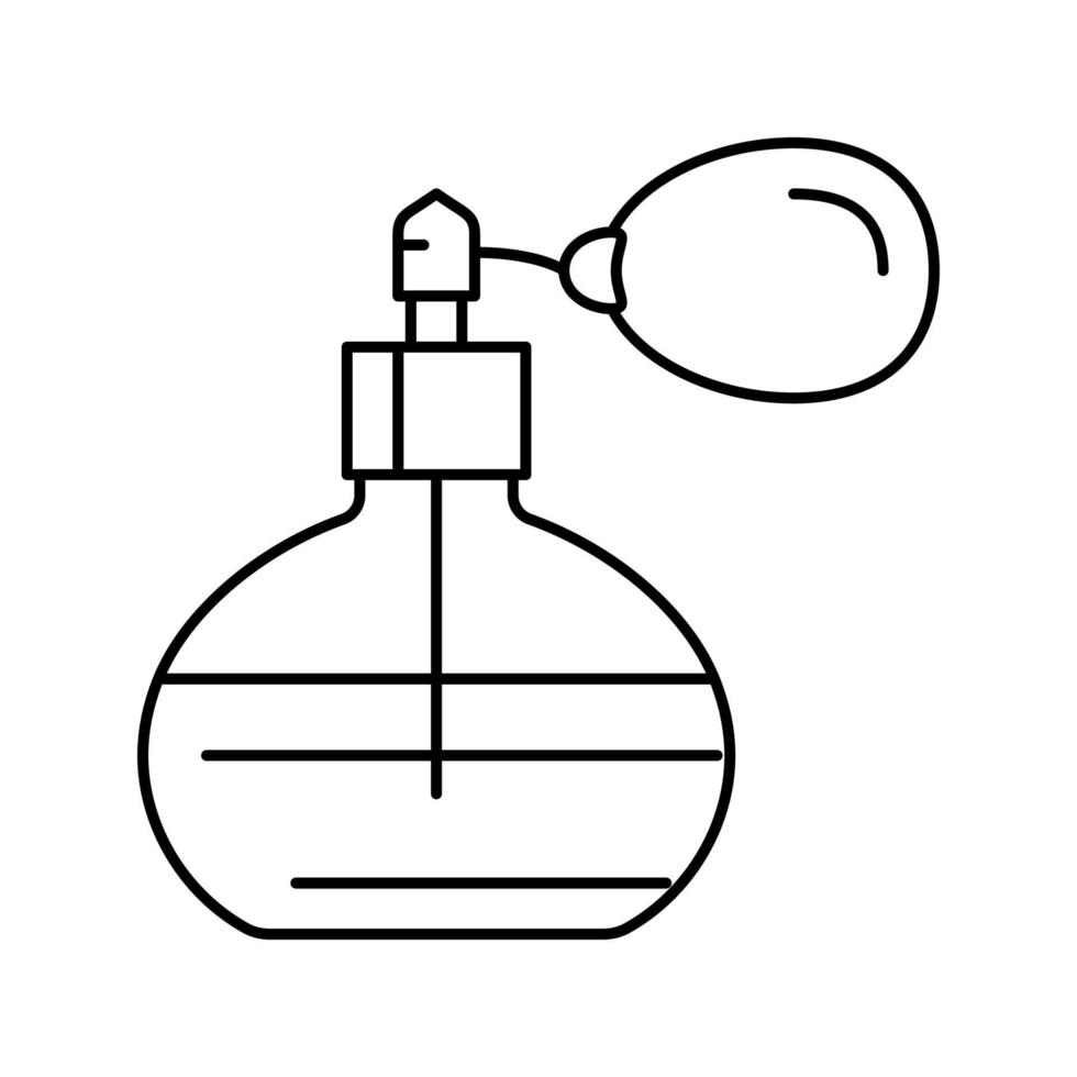 ilustração vetorial do ícone da linha de vidro do frasco de spray de perfume vetor