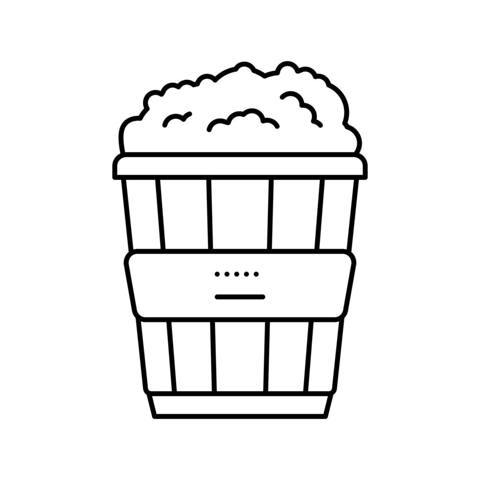 ilustração vetorial de ícone de linha de comida de pipoca vetor