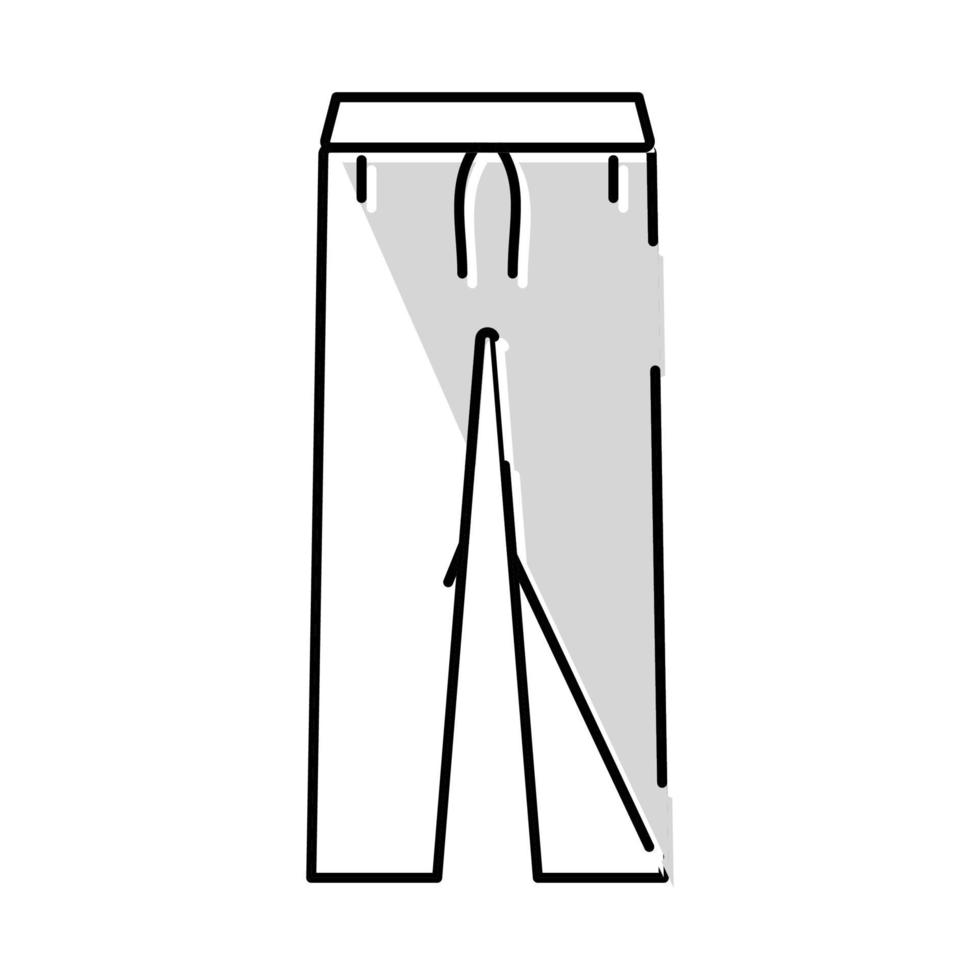 ilustração em vetor de ícone de cor de vestuário de calças de trilha