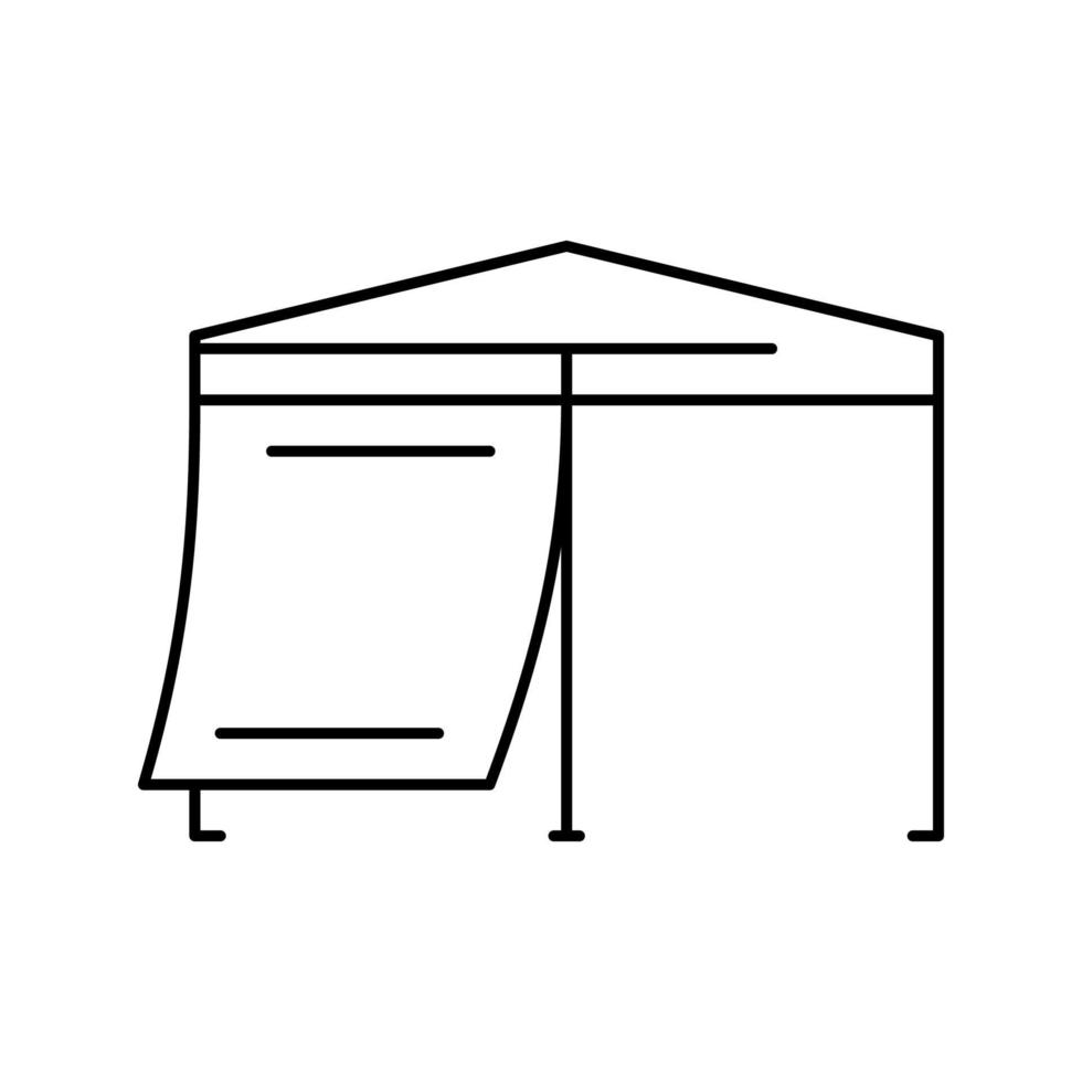 ilustração vetorial de ícone de linha de construção de dossel vetor