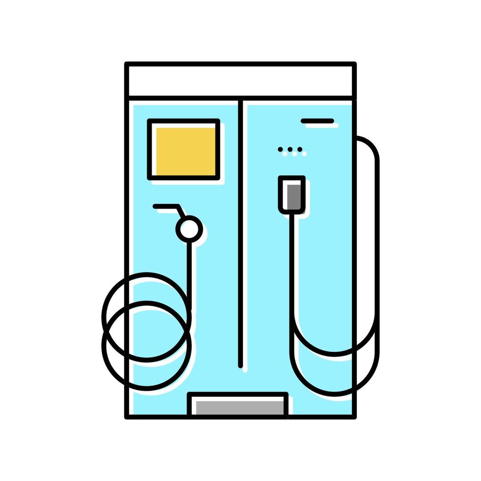 aspirador de pó e água para lavagem de equipamento de estação de carro ilustração em vetor ícone de cor