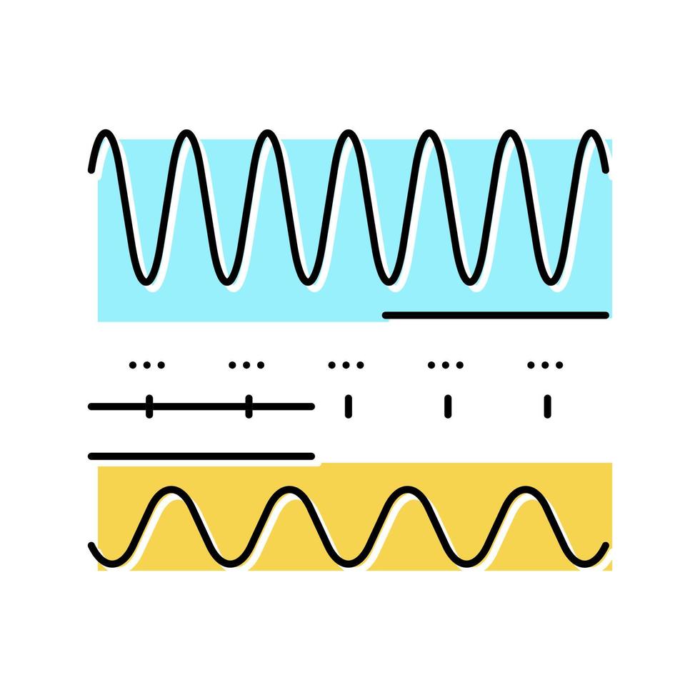 ilustração em vetor ícone de cor de telecomunicações de frequência