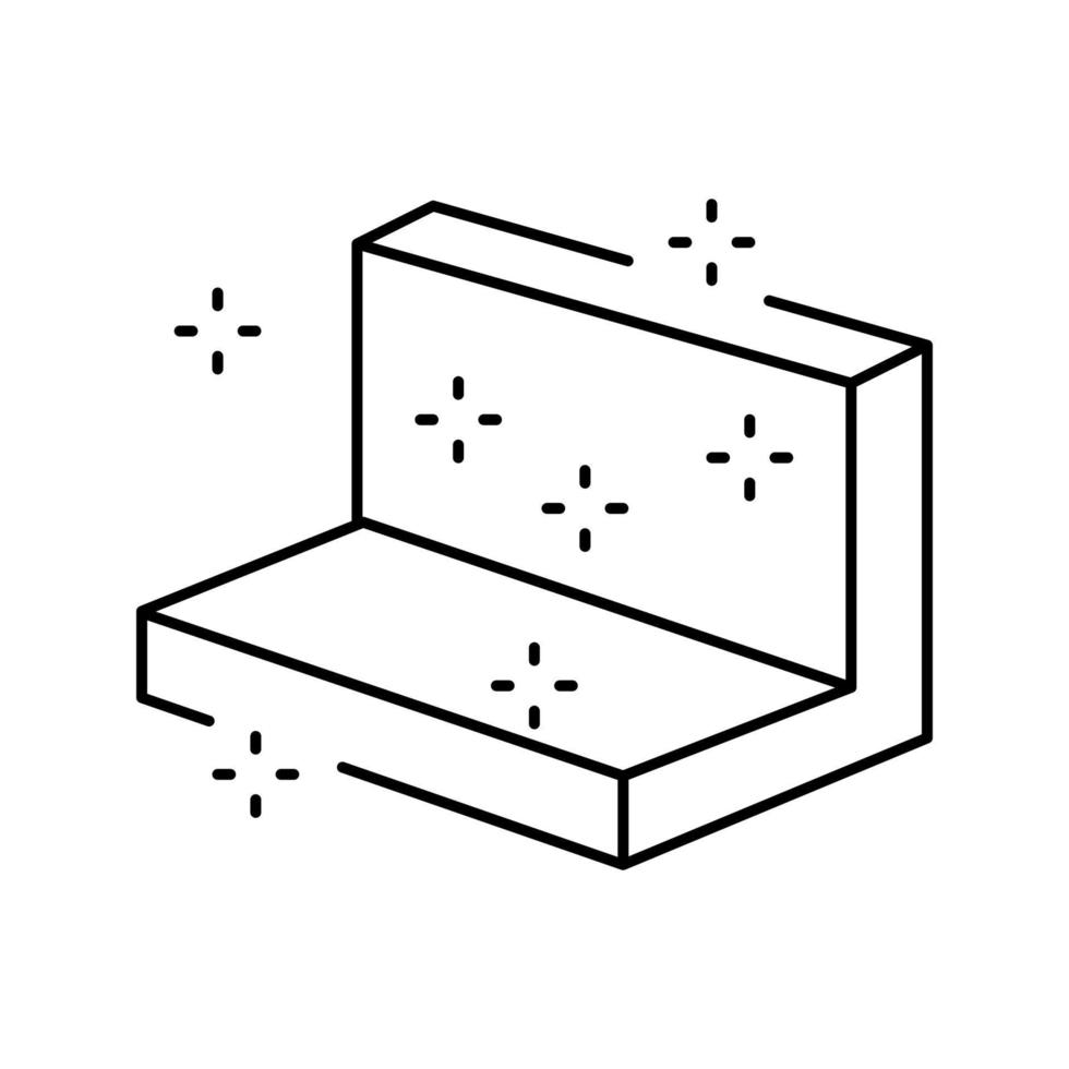 ilustração em vetor ícone de linha de perfil de metal inoxidável