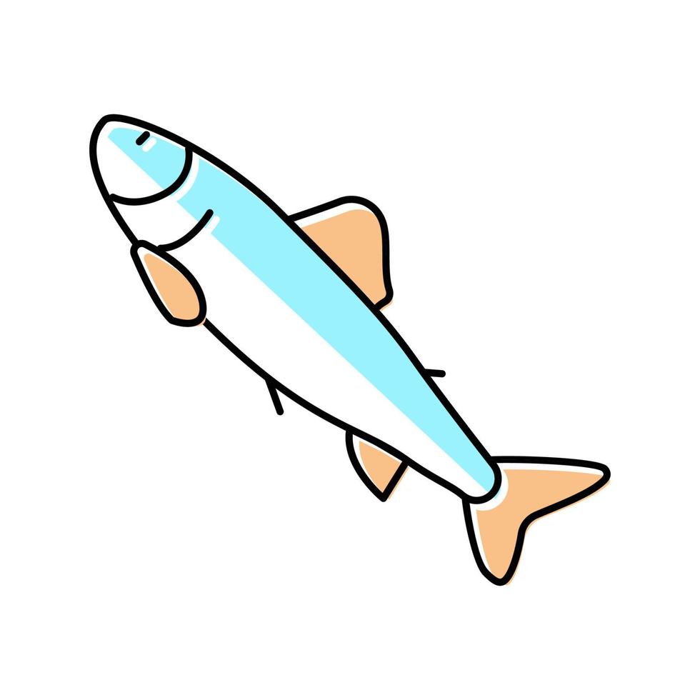 parr ilustração em vetor ícone de cor salmão