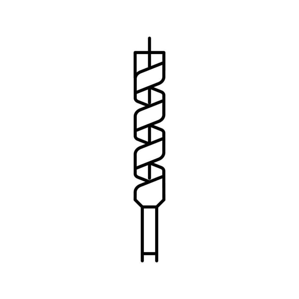 ilustração em vetor ícone de linha de broca broca