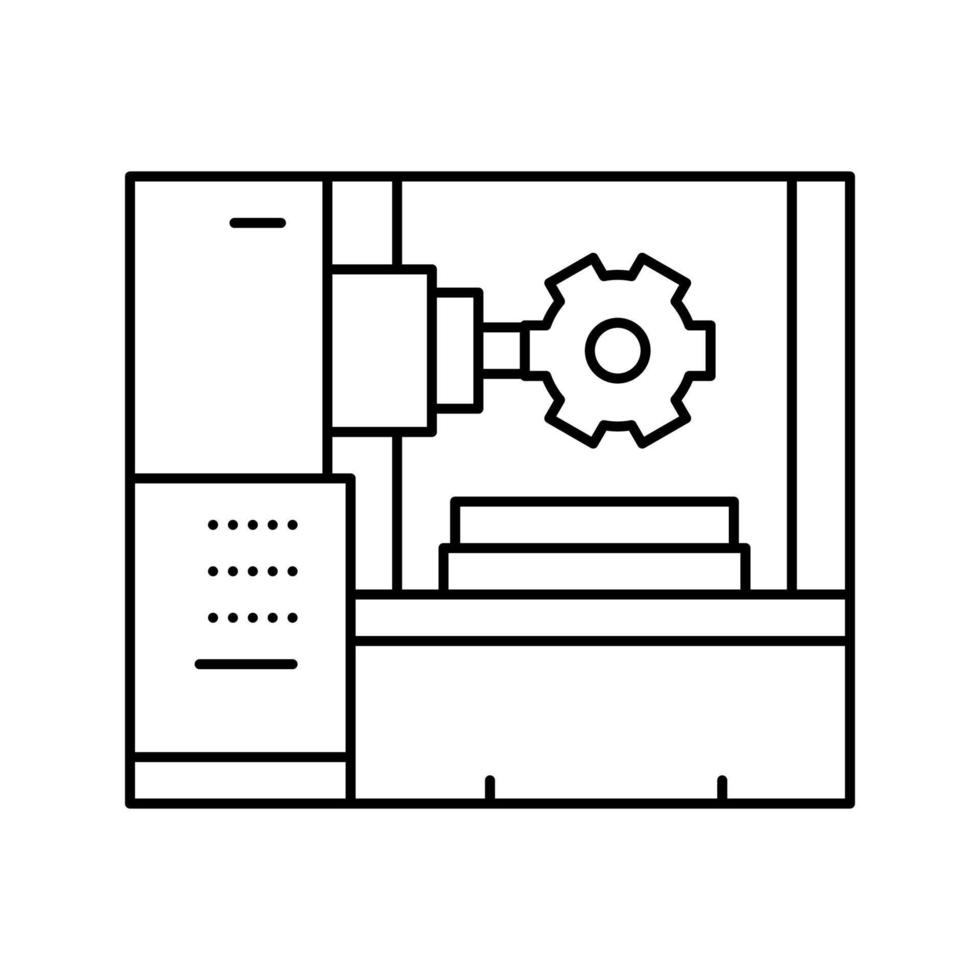 ilustração em vetor ícone de linha de aparelhos usinados por engrenagem