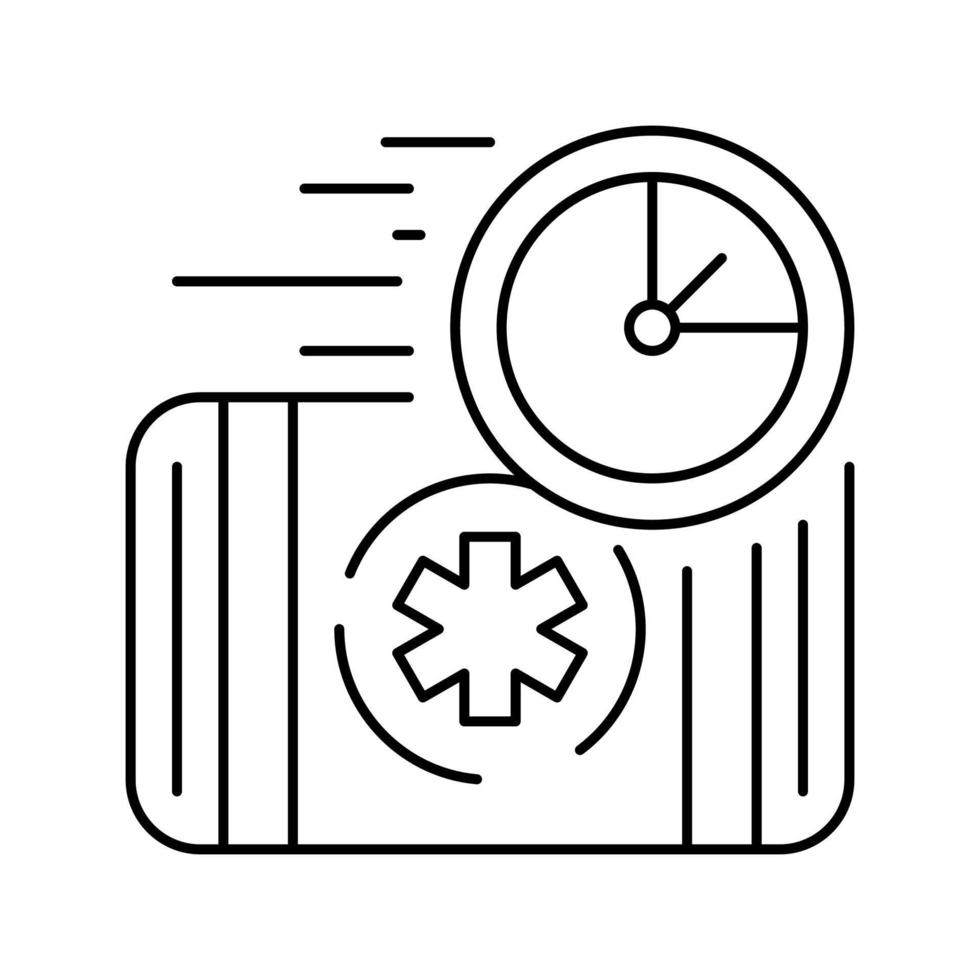 ilustração vetorial de ícone de linha de ajuda de urgência vetor