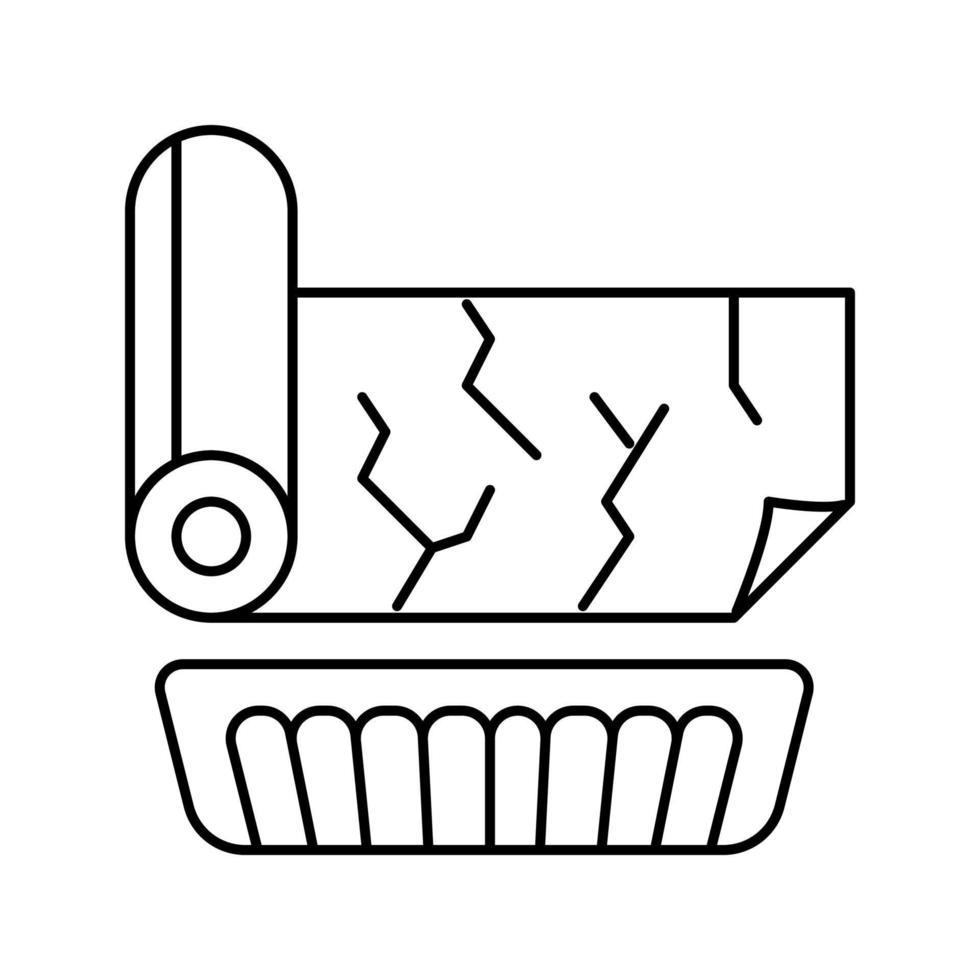 ilustração vetorial de ícone de linha de folha de cozimento vetor