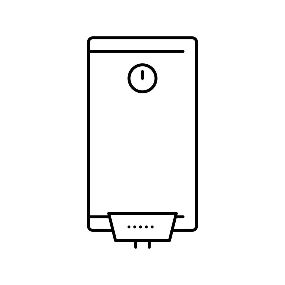 ilustração vetorial de ícone de linha de aquecedor de água vetor