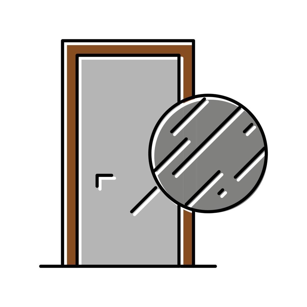 ilustração vetorial de ícone de cor de porta de material metálico vetor