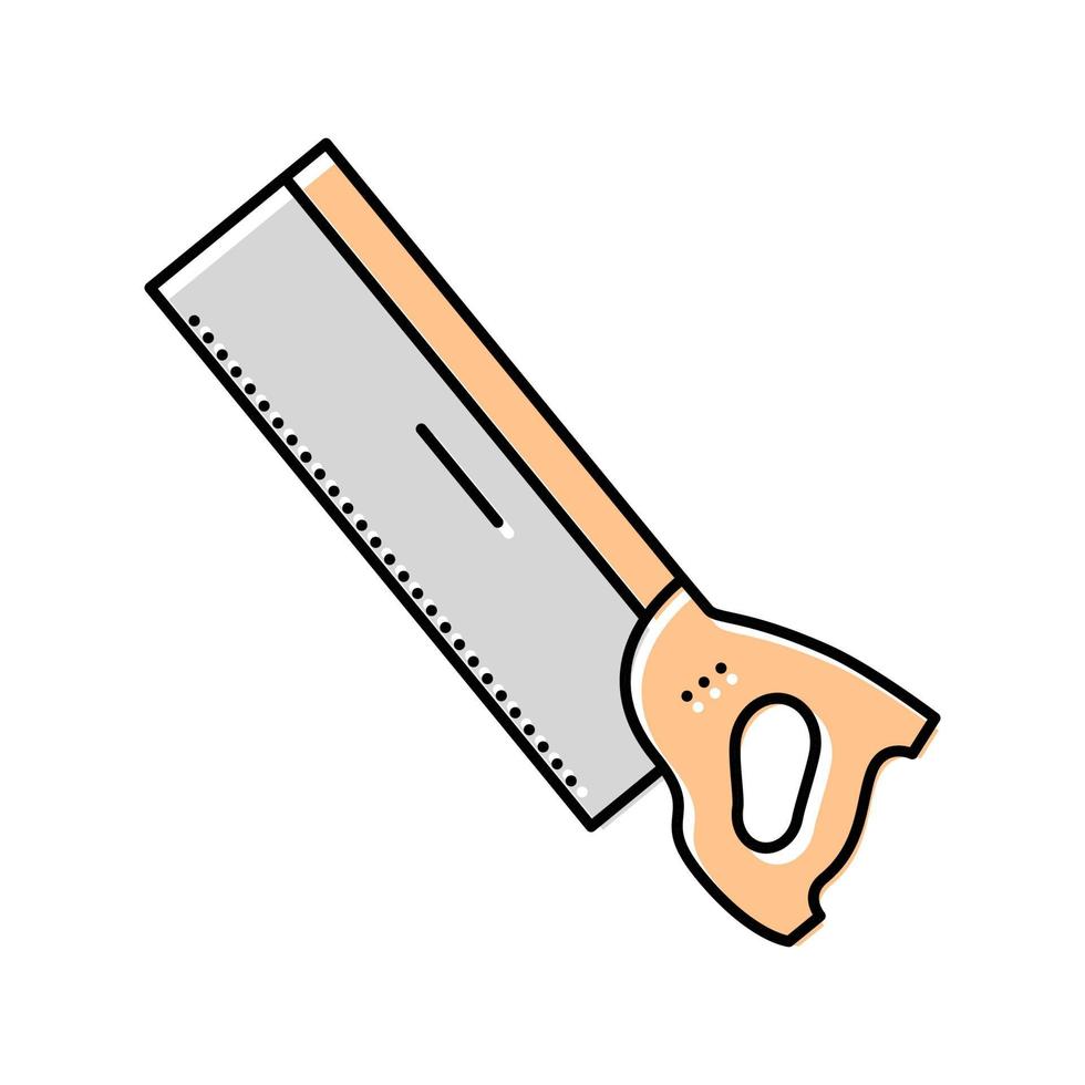 ilustração em vetor ícone de cor de serra de mão traseira