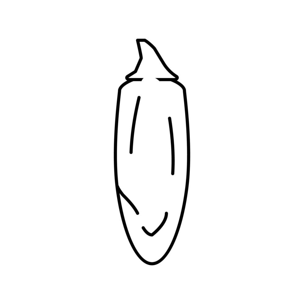 ilustração vetorial de ícone de linha de pimenta jalapeno vetor
