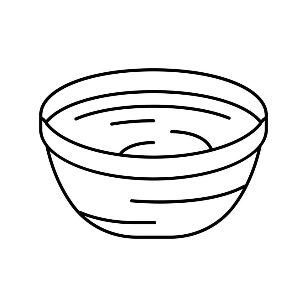 ilustração vetorial de ícone de linha de comida de molho de soja de tigela vetor