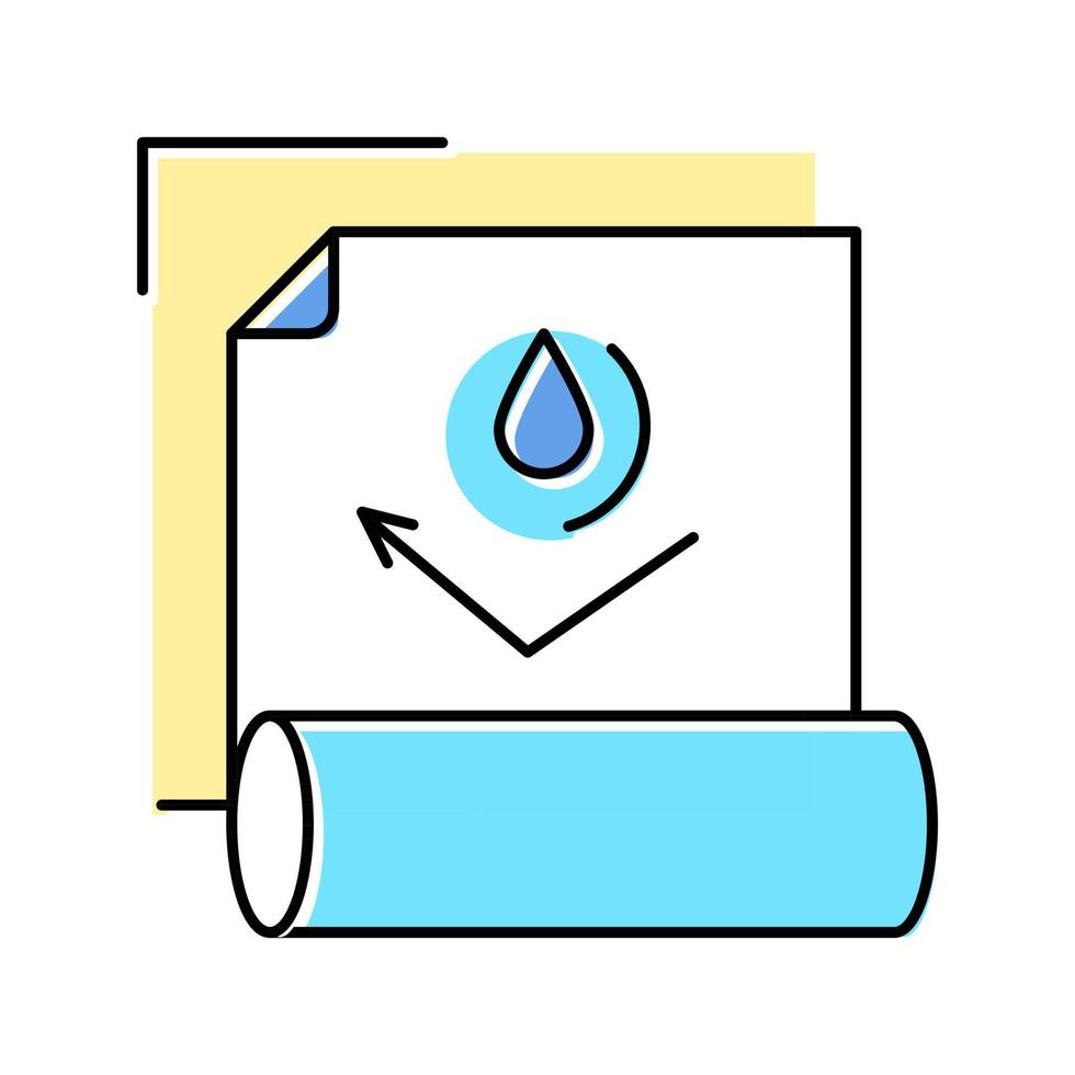 ilustração vetorial de ícone de cor de camada à prova d'água vetor