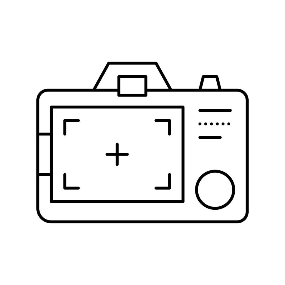 ilustração em vetor ícone de linha de gadget de câmera de foto de tela