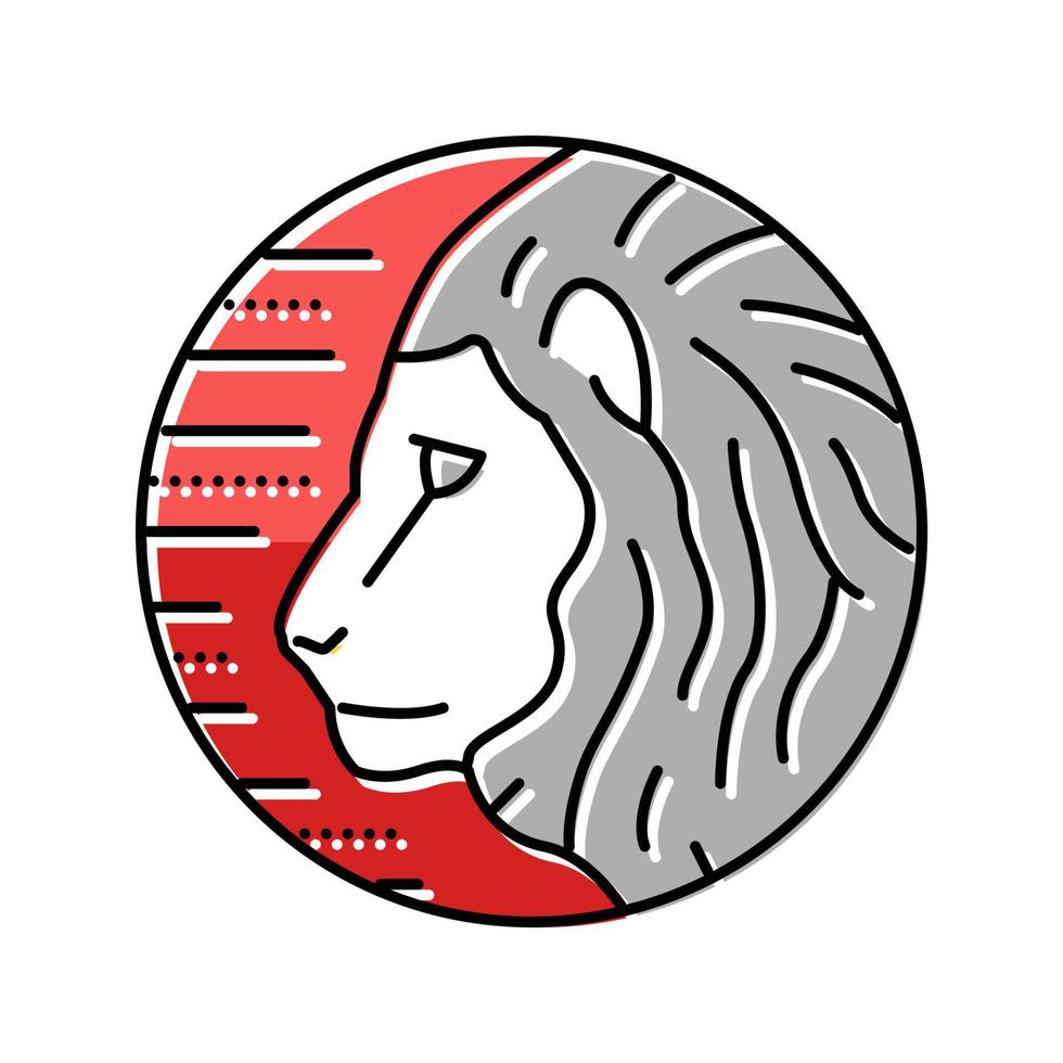 ilustração em vetor ícone de cor do zodíaco leão