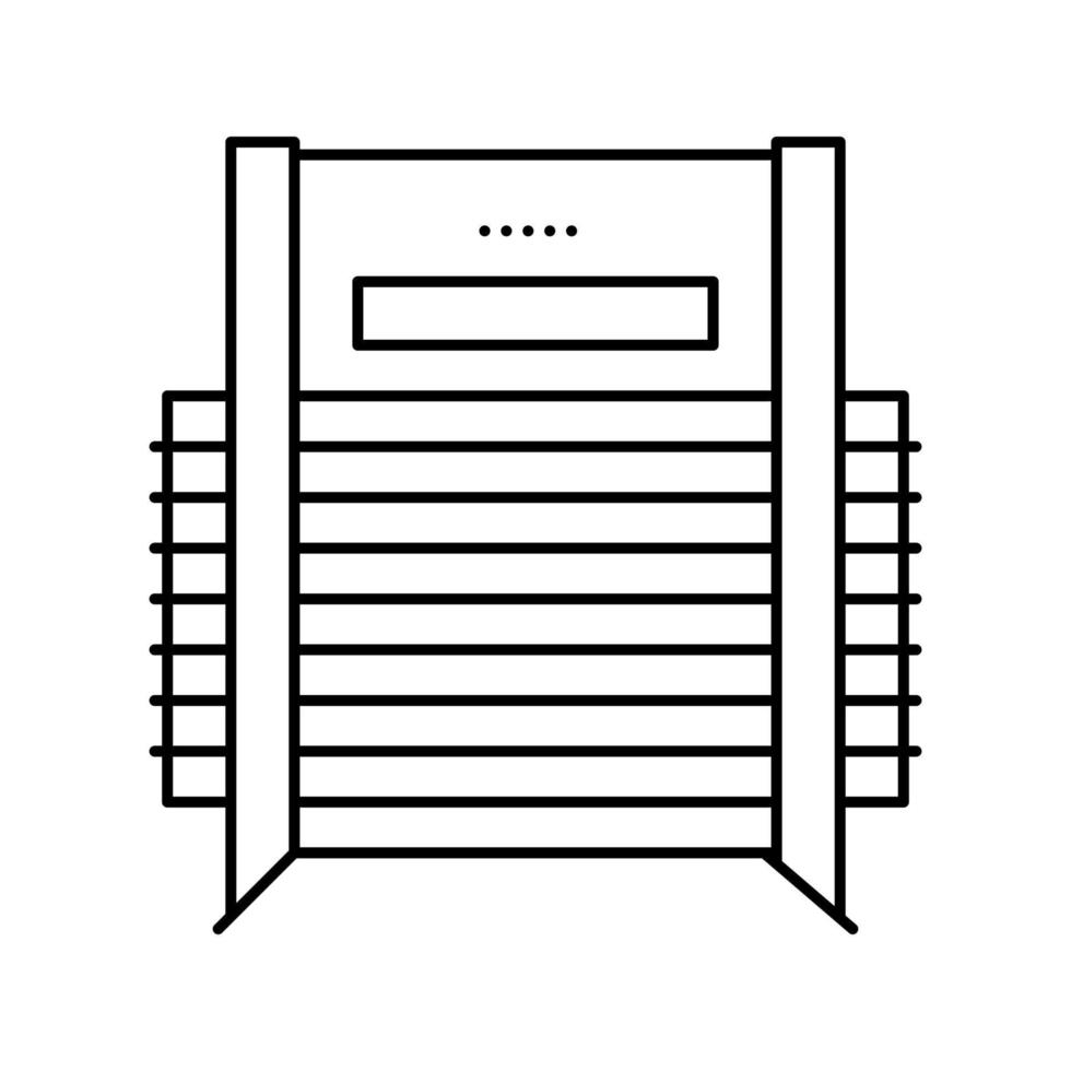 ilustração em vetor ícone de linha de máquina de secador de folheado