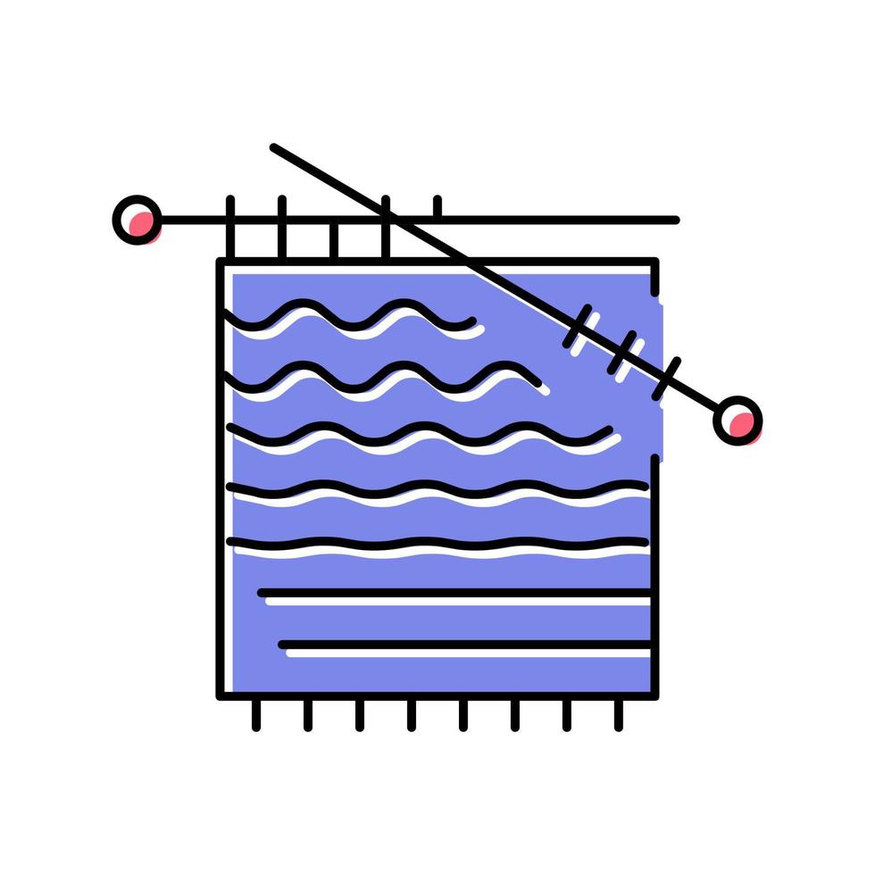 ilustração isolada do vetor do ícone da cor do passatempo de tricô