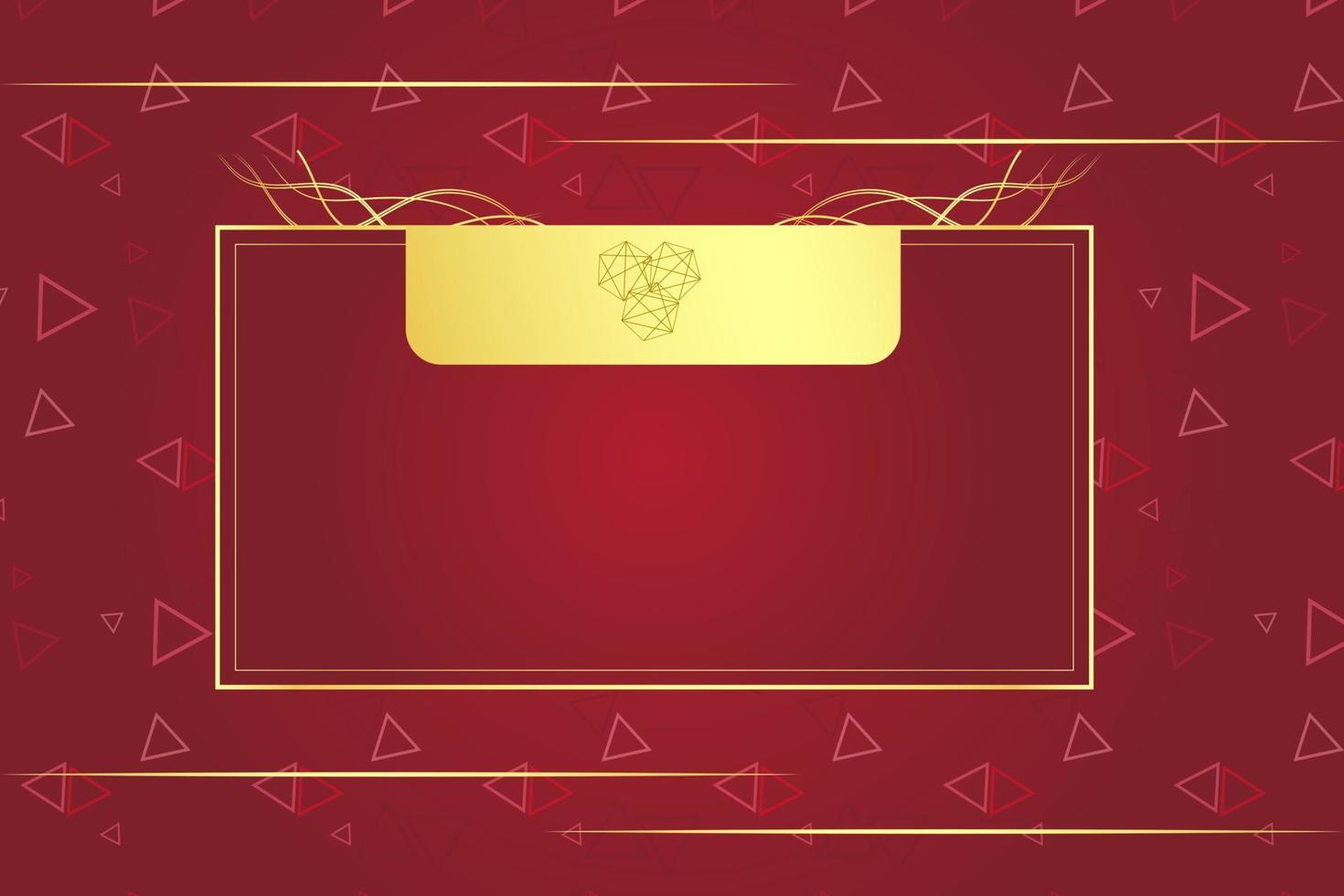 fundo abstrato de luxo moderno com elementos de linha dourada elegante fundo vermelho gradiente para design vetor