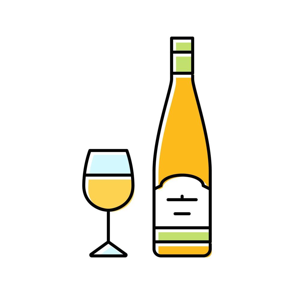 ilustração em vetor ícone de cor de vinho branco rieslin