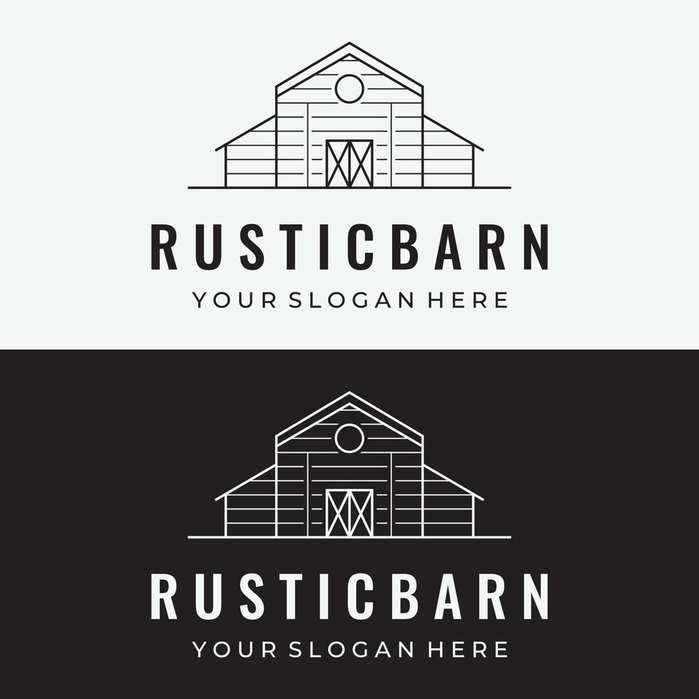 design de modelo de logotipo de casa ou celeiro ou celeiro de fazenda orgânica e logotipo de país vintage animal farm house.vintage. vetor