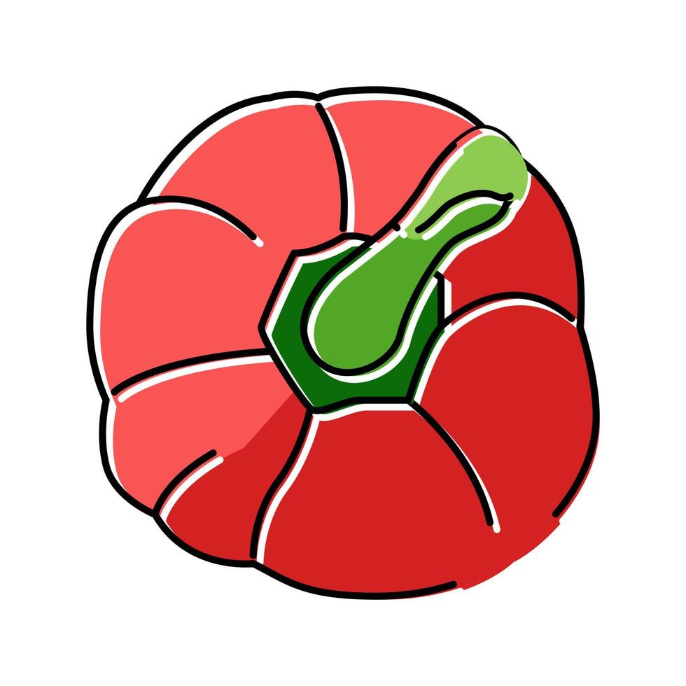 ilustração em vetor ícone de cor de ingrediente de pimenta vermelha