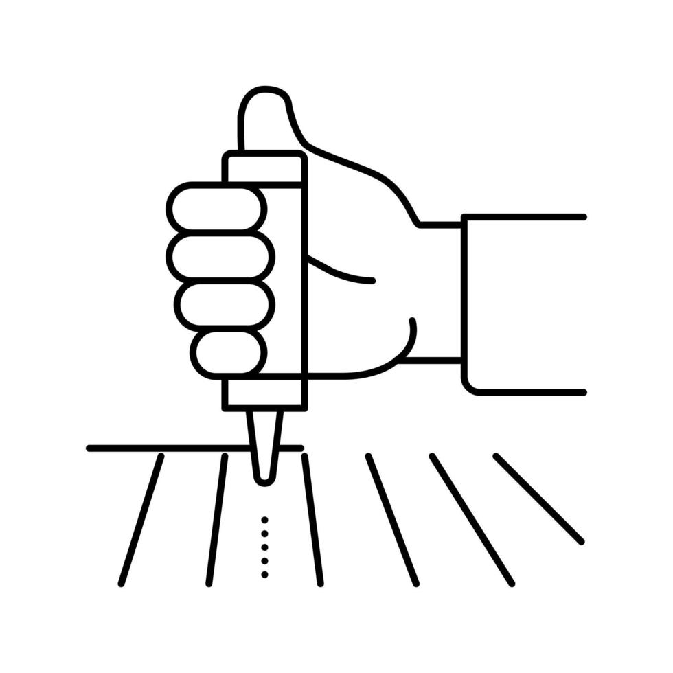 ilustração em vetor ícone de linha de tratamento de campo químico