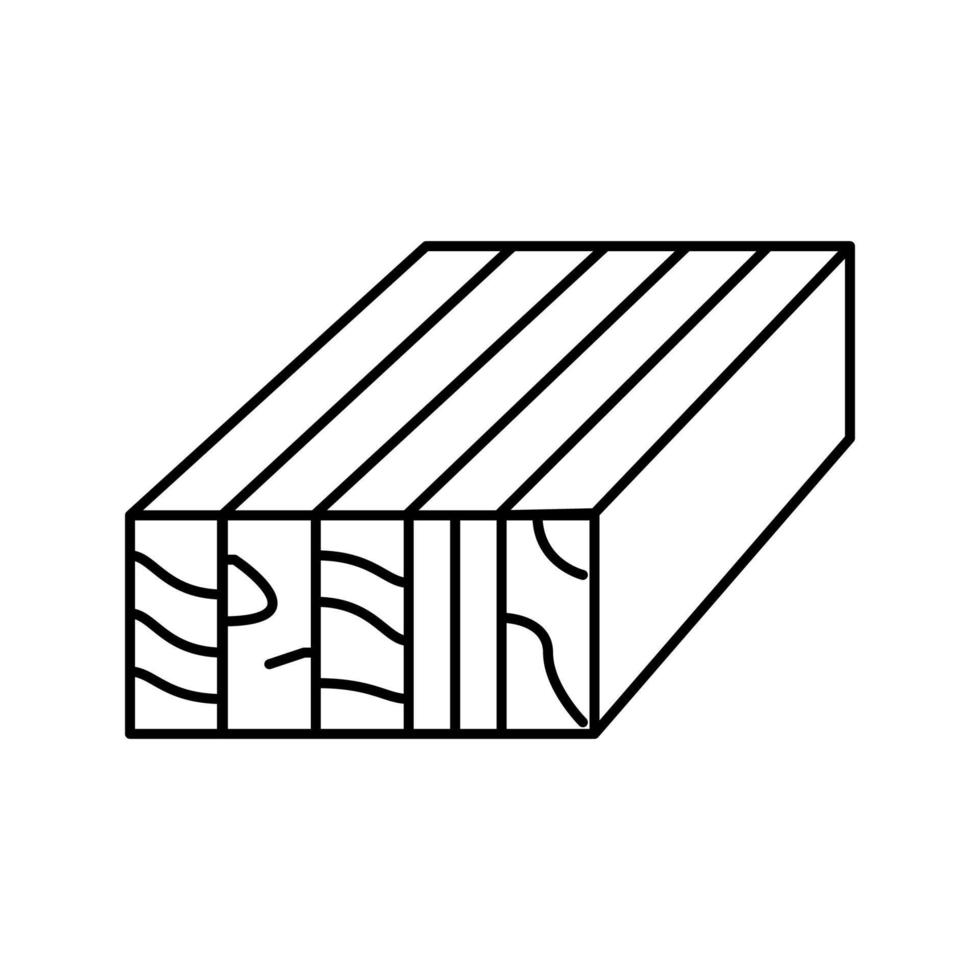 ilustração vetorial de ícone de linha de madeira glulam vetor