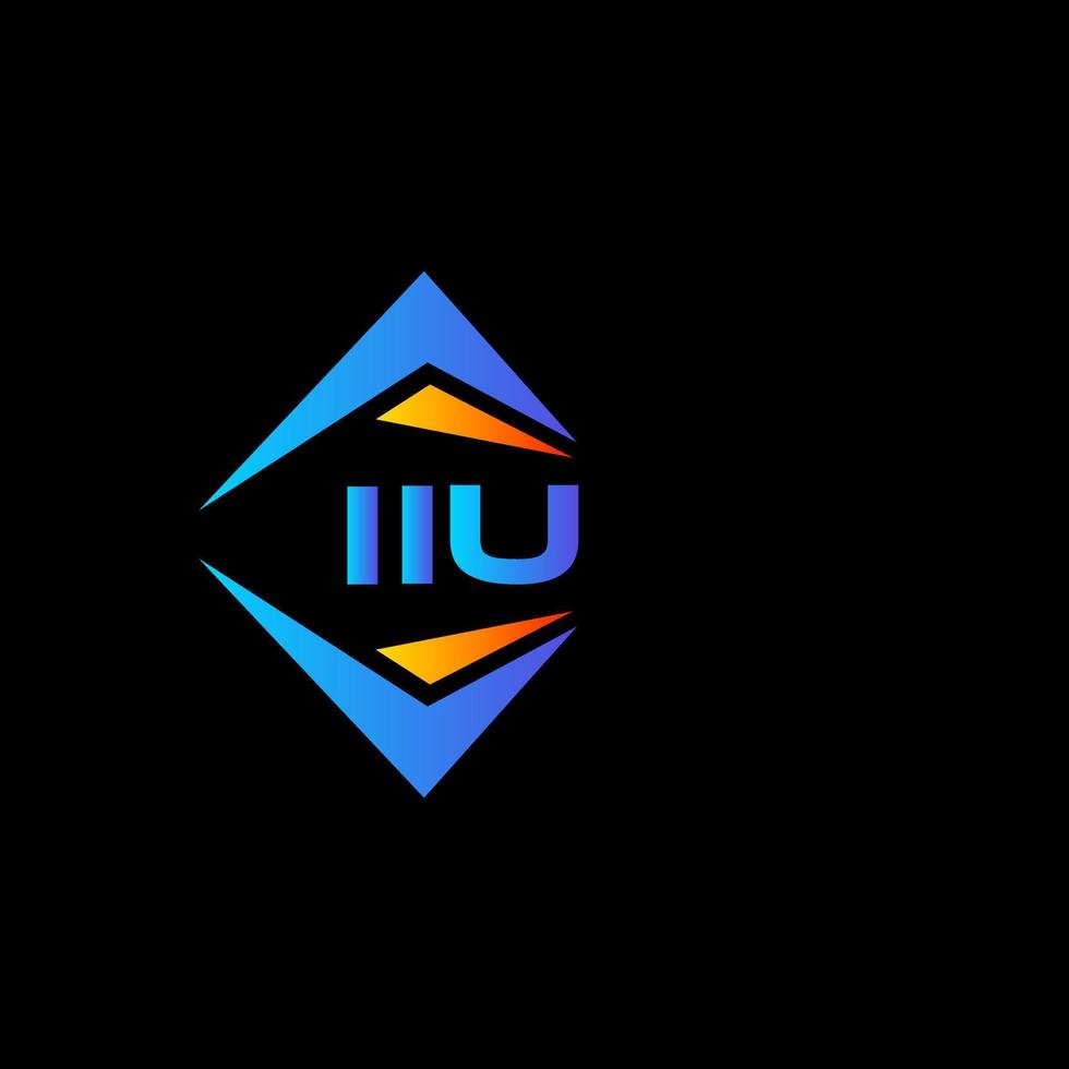 design de logotipo de tecnologia abstrata iiu em fundo branco. conceito de logotipo de carta de iniciais criativas iiu. vetor