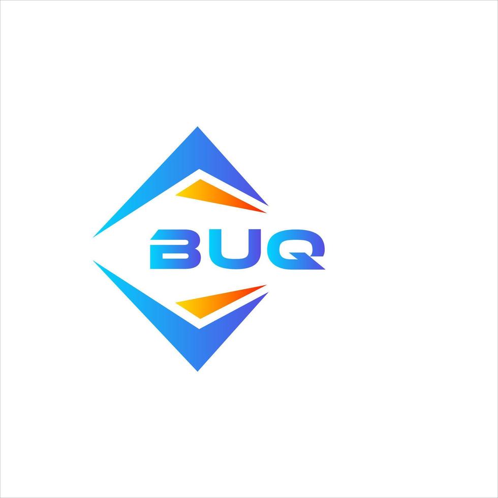 buq design de logotipo de tecnologia abstrata em fundo branco. conceito de logotipo de carta de iniciais criativas buq. vetor
