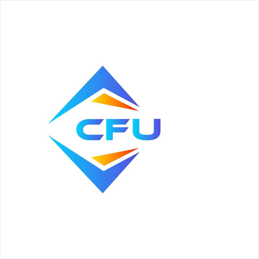 design de logotipo de tecnologia abstrata cfu em fundo branco. conceito criativo do logotipo da carta inicial cfu. vetor