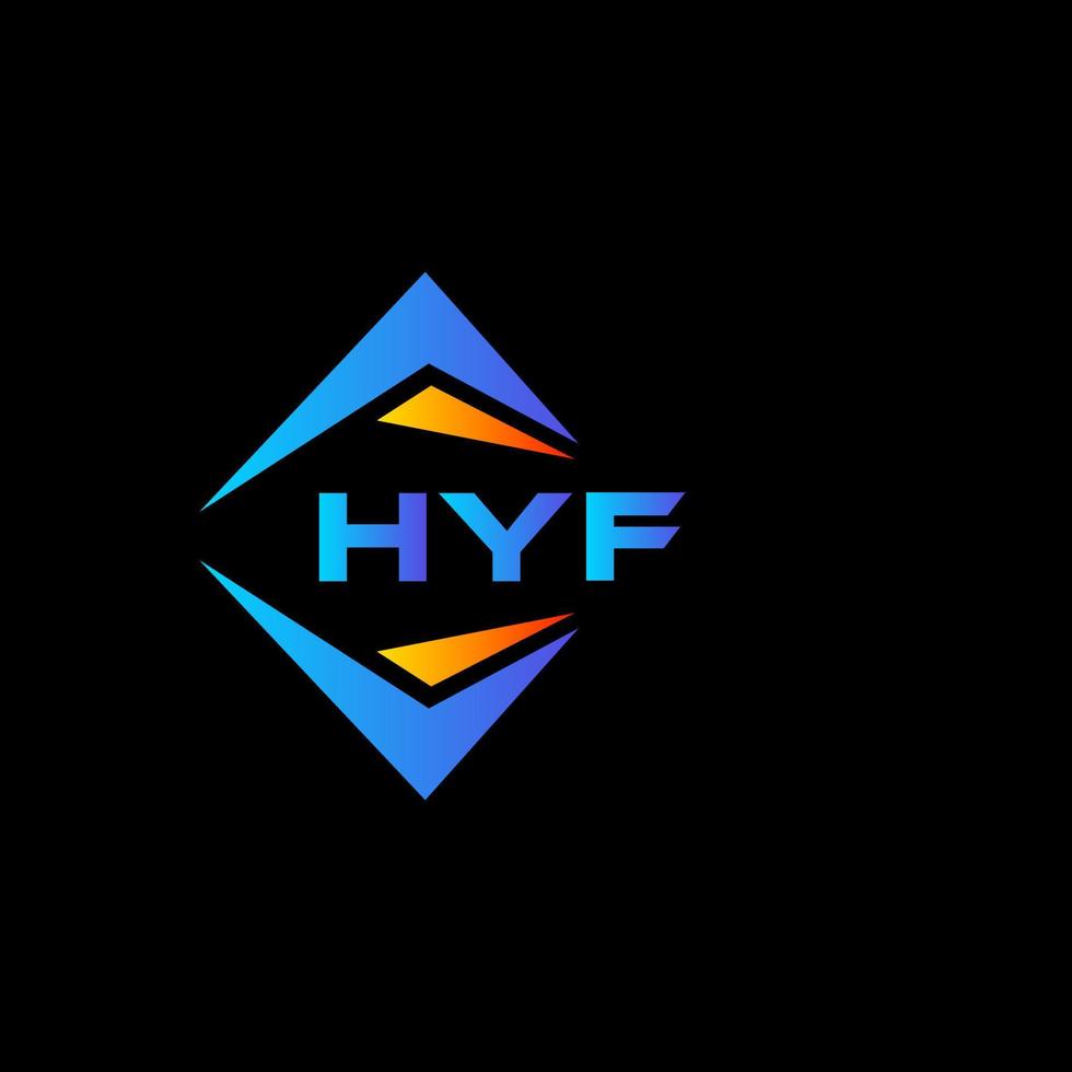 design de logotipo de tecnologia abstrata hyf em fundo preto. hyf conceito criativo do logotipo da carta inicial. vetor