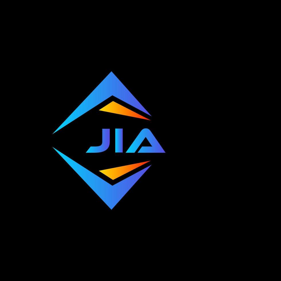 jia design de logotipo de tecnologia abstrata em fundo preto. jia conceito criativo do logotipo da carta inicial. vetor