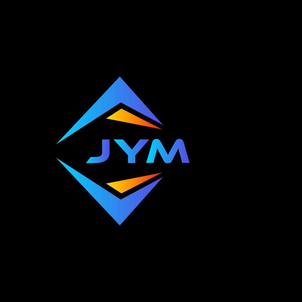 design de logotipo de tecnologia abstrata jym em fundo preto. conceito criativo do logotipo da carta inicial jym. vetor