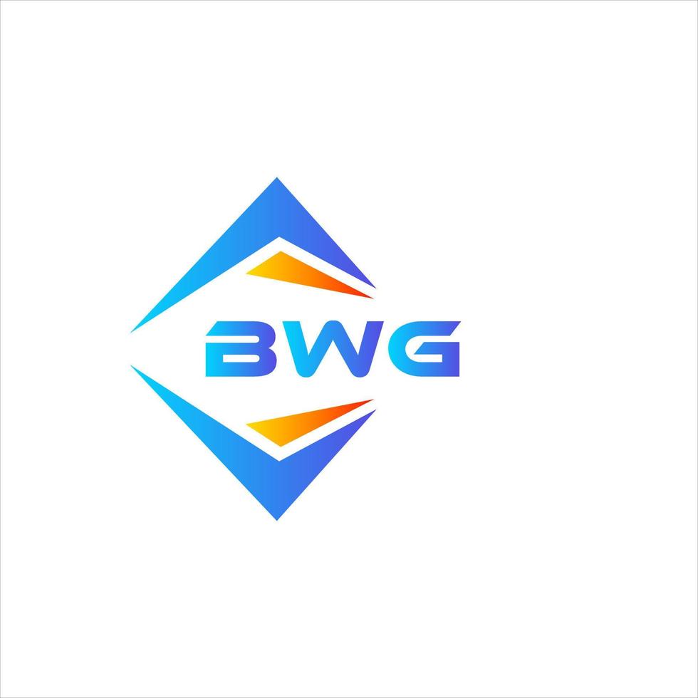 design de logotipo de tecnologia abstrata bwg em fundo branco. conceito de logotipo de carta de iniciais criativas bwg. vetor