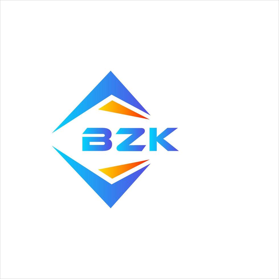 bzk design de logotipo de tecnologia abstrata em fundo branco. conceito de logotipo de carta de iniciais criativas bzk. vetor