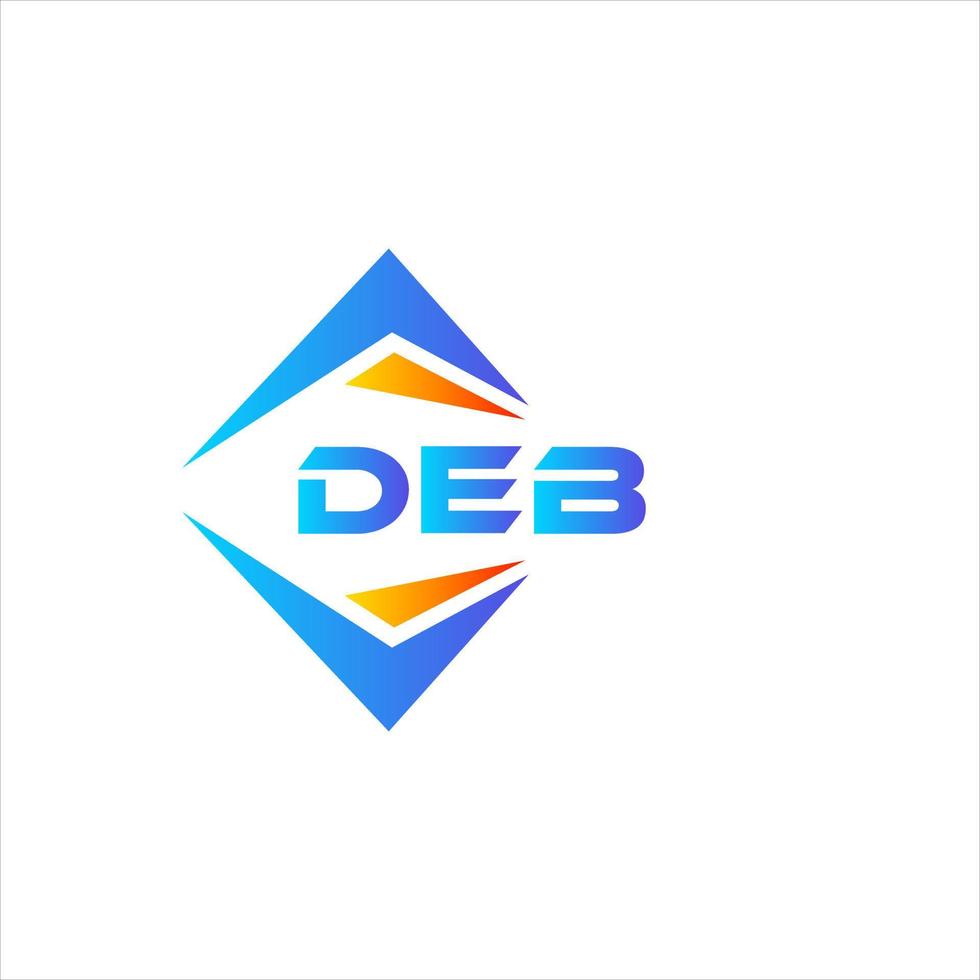 deb design de logotipo de tecnologia abstrata em fundo branco. conceito de logotipo de carta de iniciais criativas deb. vetor