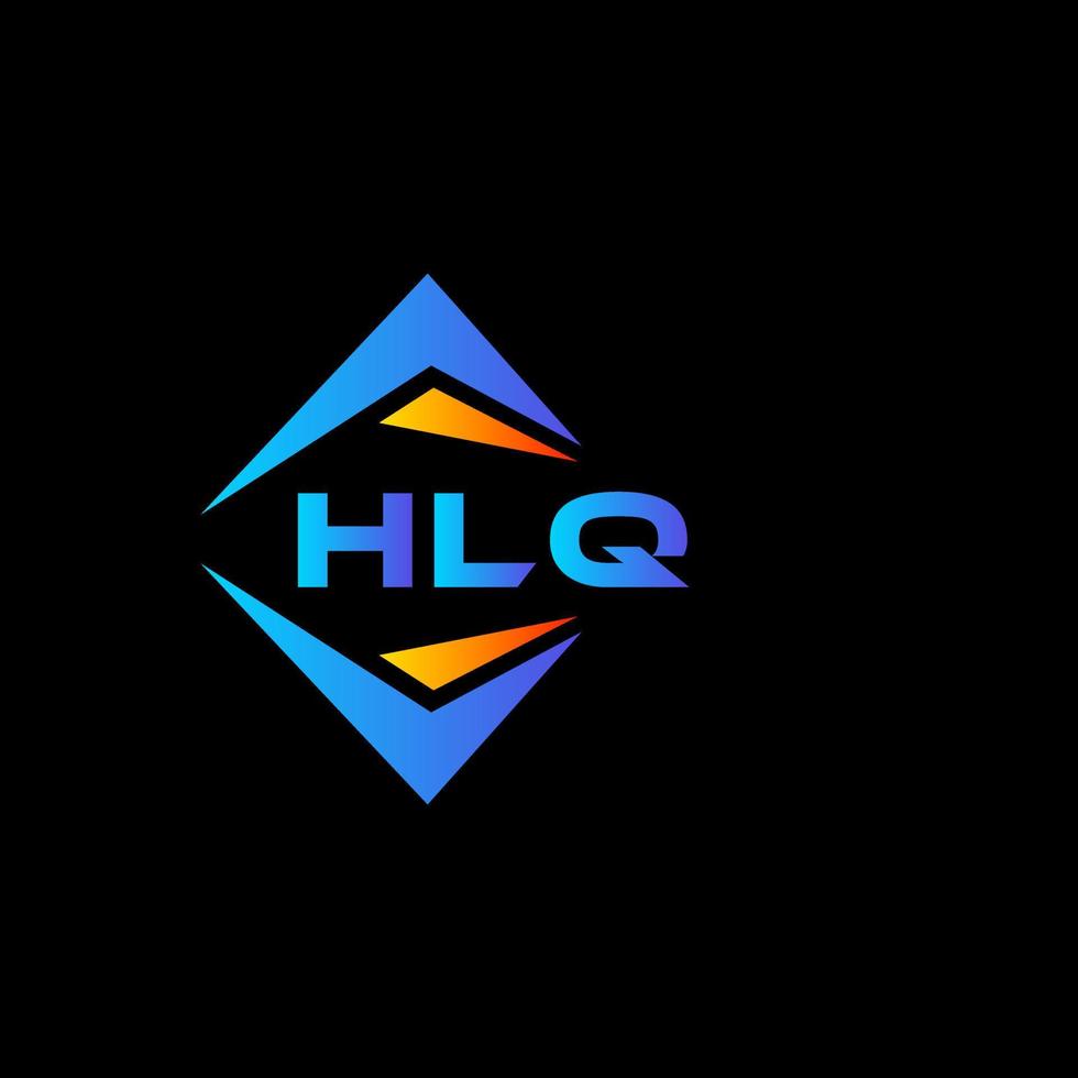 design de logotipo de tecnologia abstrata hlq em fundo preto. conceito de logotipo de carta de iniciais criativas hlq. vetor