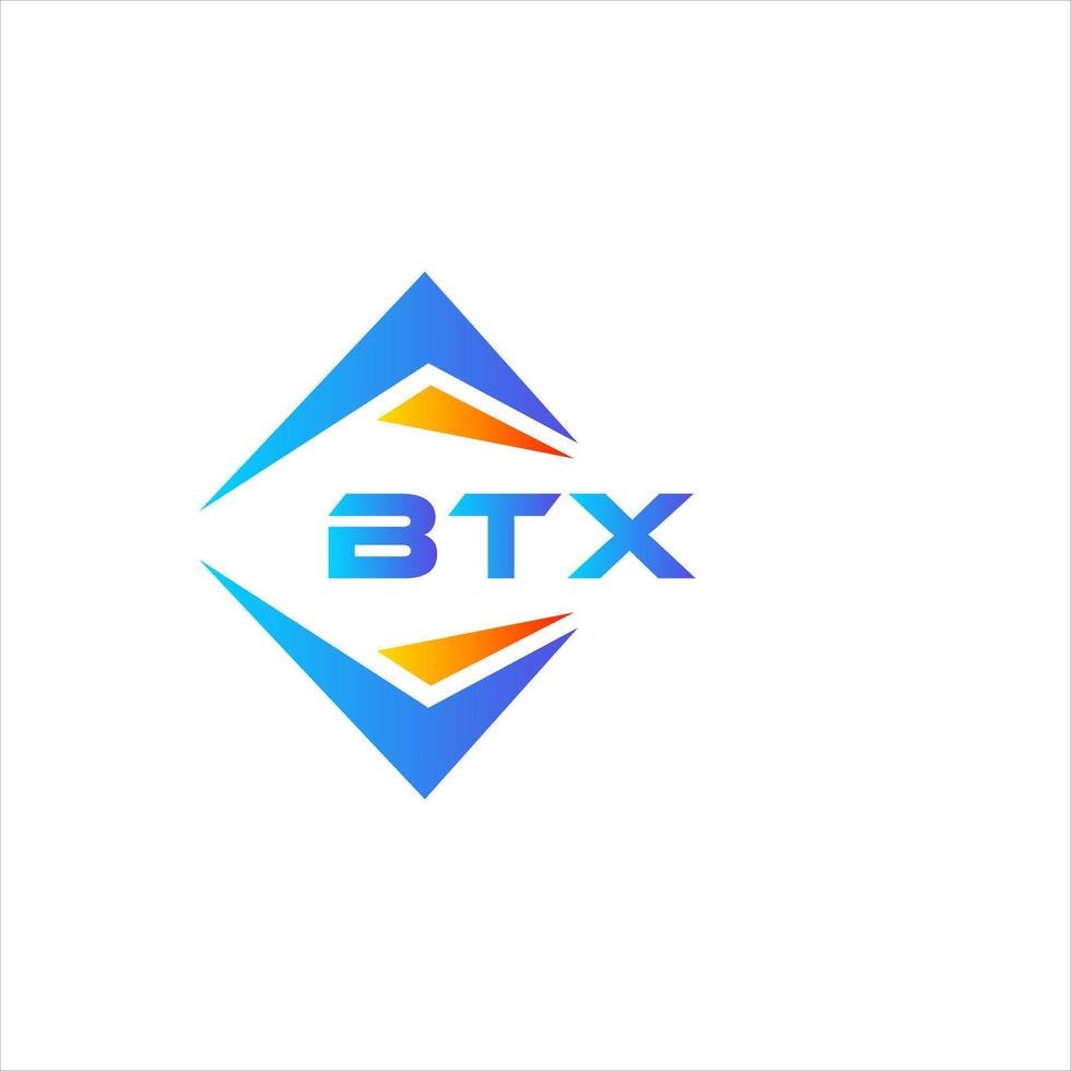 design de logotipo de tecnologia abstrata btx em fundo branco. conceito de logotipo de carta de iniciais criativas btx. vetor
