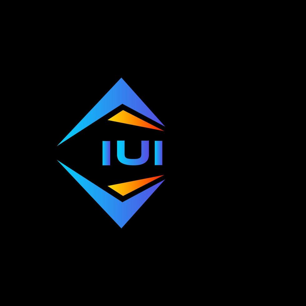 design de logotipo de tecnologia abstrata iui em fundo branco. conceito de logotipo de carta de iniciais criativas iui. vetor