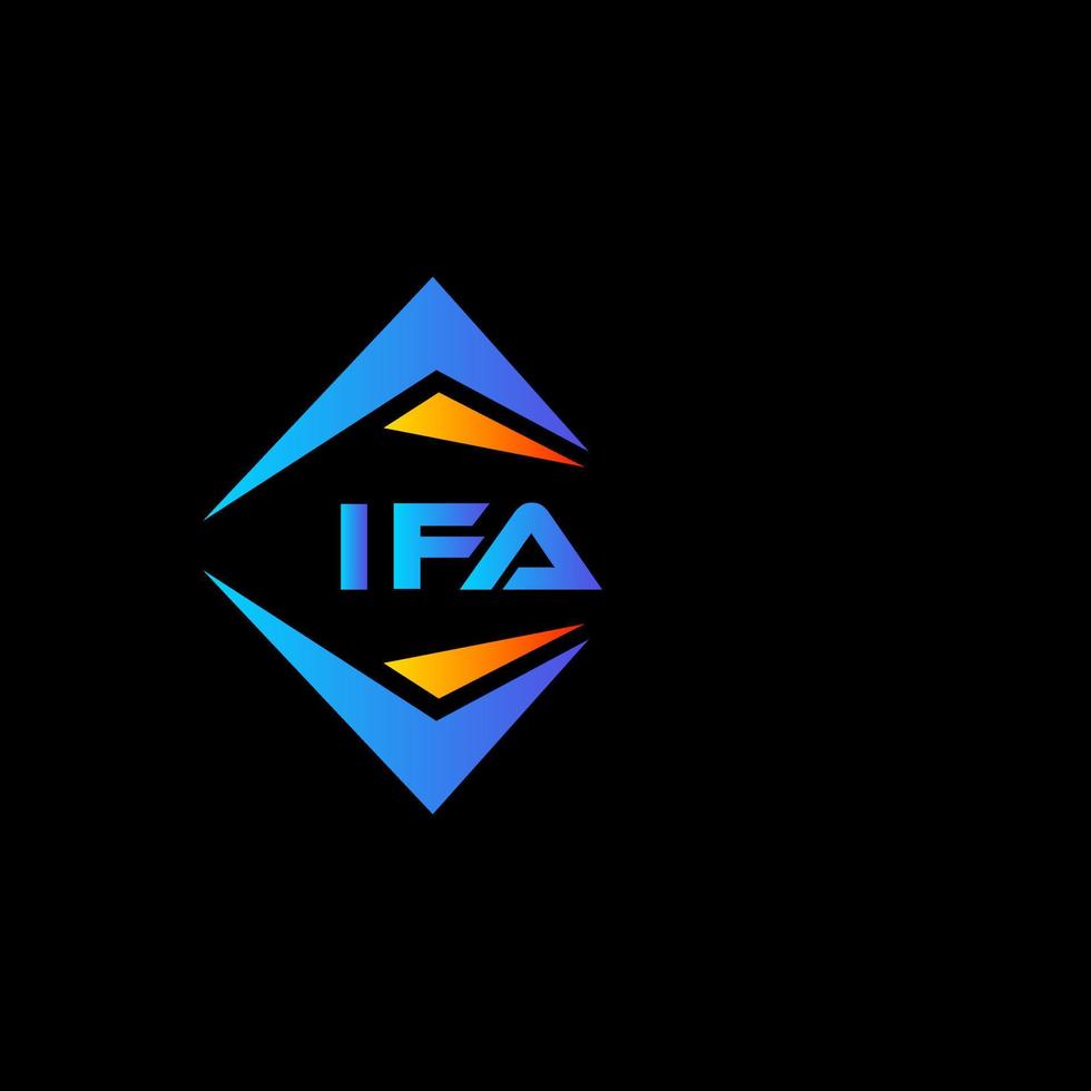 ifa design de logotipo de tecnologia abstrata em fundo branco. ifa conceito criativo do logotipo da carta inicial. vetor