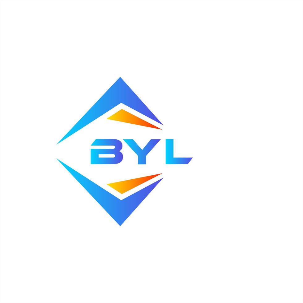 byl design de logotipo de tecnologia abstrata em fundo branco. byl conceito de logotipo de carta de iniciais criativas. vetor